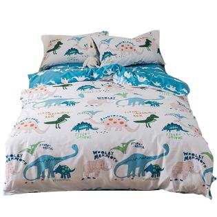 Lausonhouse 100% Cotton Dinosaur Duvet Cover Set and Sheet Set Bundle Twin Lausonhouse 100% Cotton Dinosaur Duvet Cover Set and Sheet Set Bundle Twin