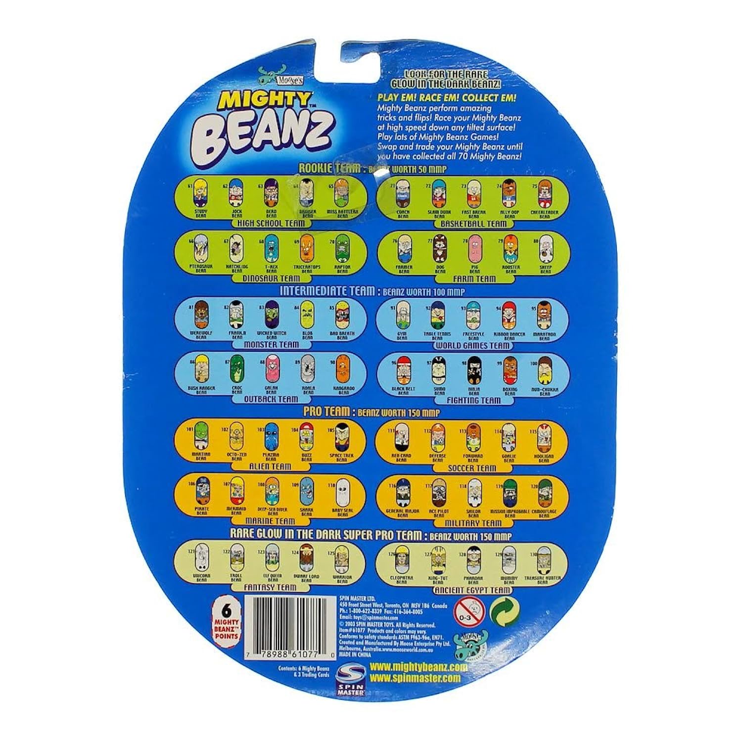 Spin Master Mighty Beanz Series 2 6 Pack Spin Master Mighty Beanz Series 2 6 Pack