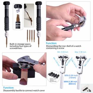 GCP Products Watch Repair Kit, Watch Case Opener Spring Bar Tools