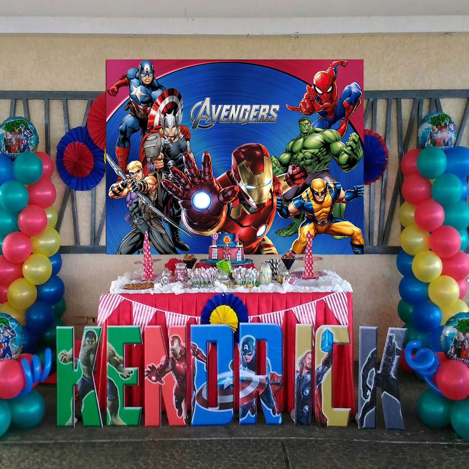 Value Brand Avengers Background 7x5ft Marvel Backdrop