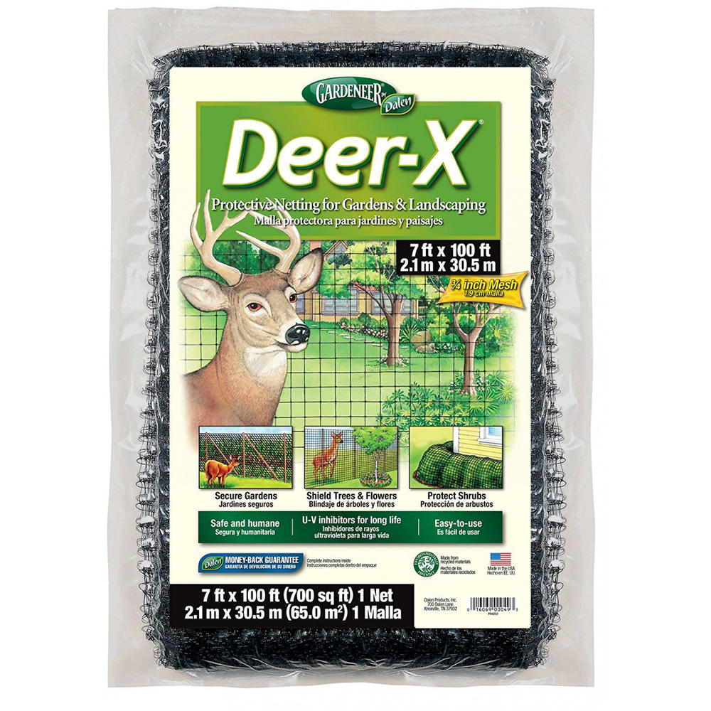 GCP Products Garden Fence Landscape Deer Fencing 7X100 Ft Animal Protective Netting Border