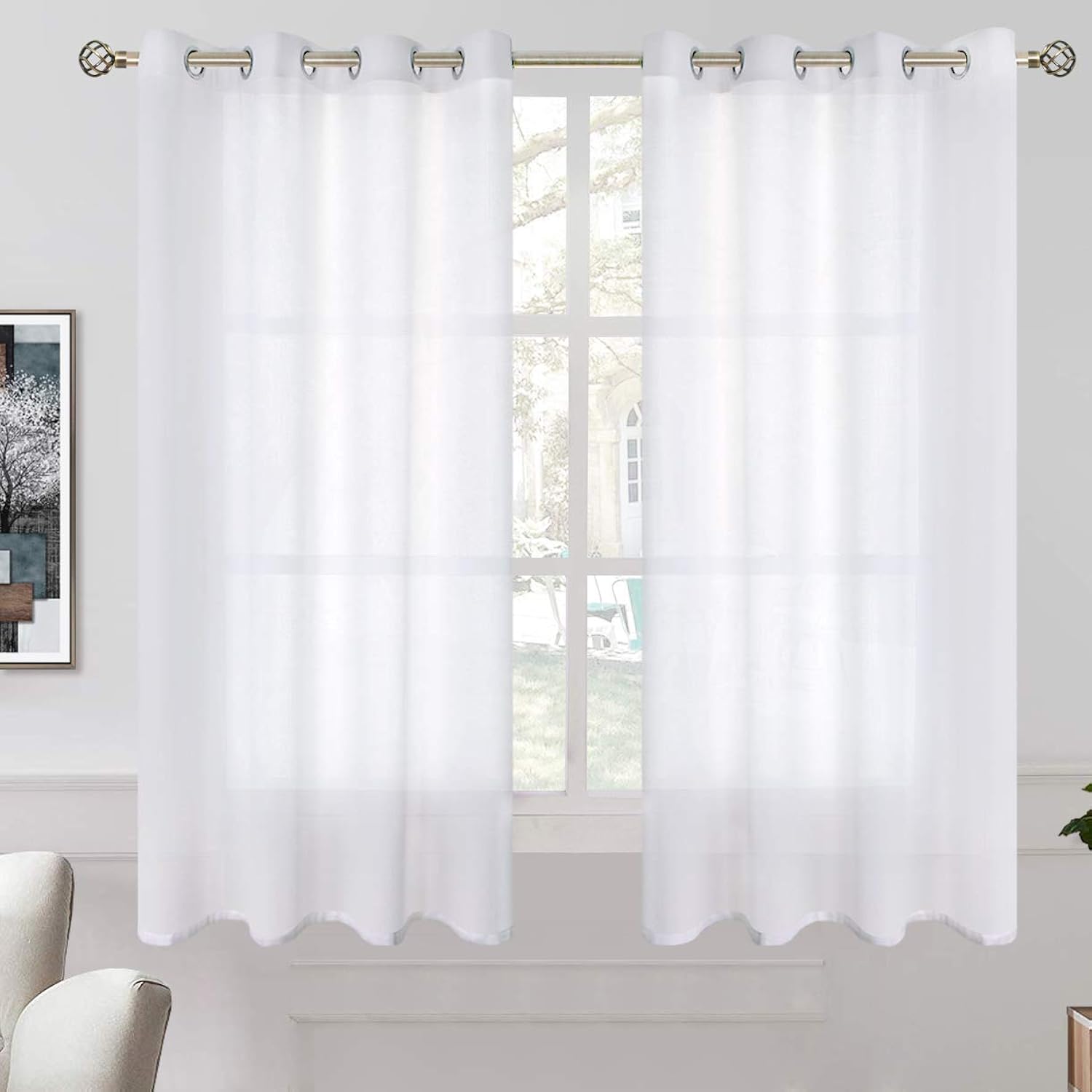 Bgment Grommet Blackout Curtains Bundle Linen Look Sheer In 63 Long Bgment Grommet Blackout Curtains Bundle, Grommet Curtains 63 Long
