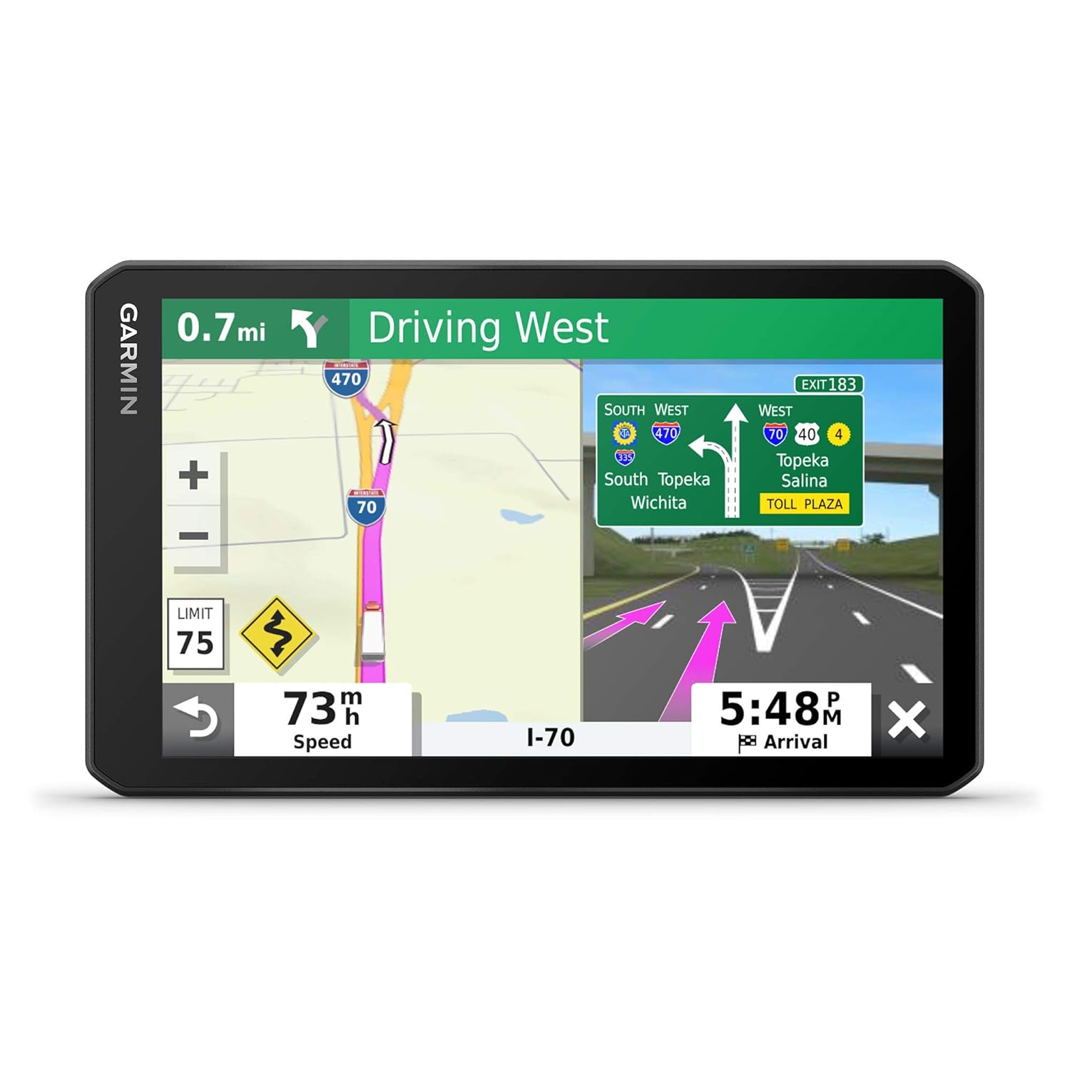 GCP Products Dezl Otr700, 7-Inch Gps Truck Navigator, Easy-To-Read Touchscreen Display, Custom Truck Routing And Load-To-Dock Guida