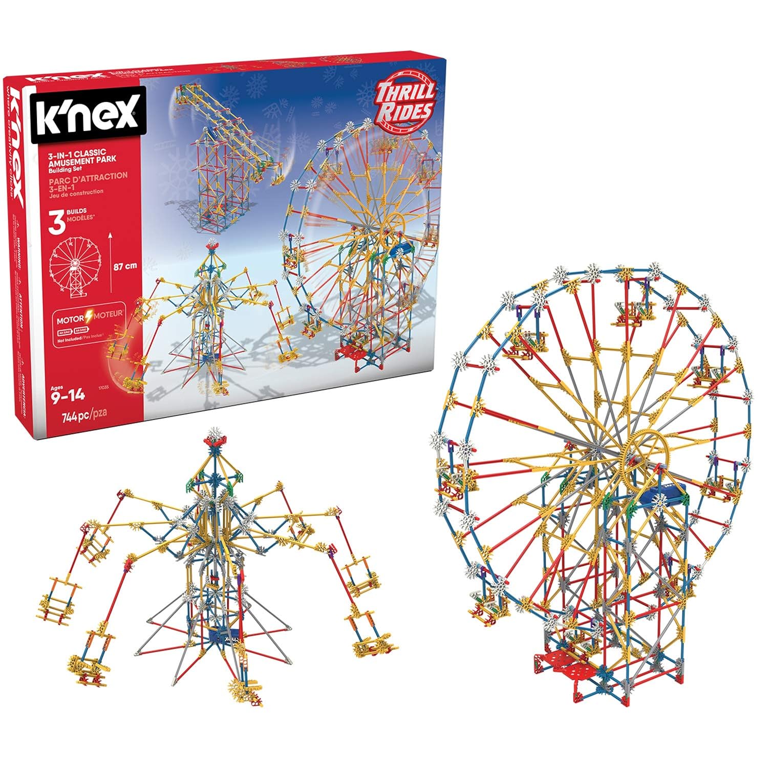K Nex Knex Thrill Rides 3 In 1 Classic Amusement Park Building Set