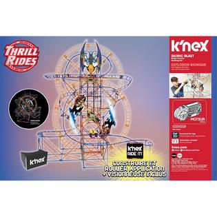 k nex knex thrill rides bionic blast roller coaster building set with ride it app 809piece ages 9 building set