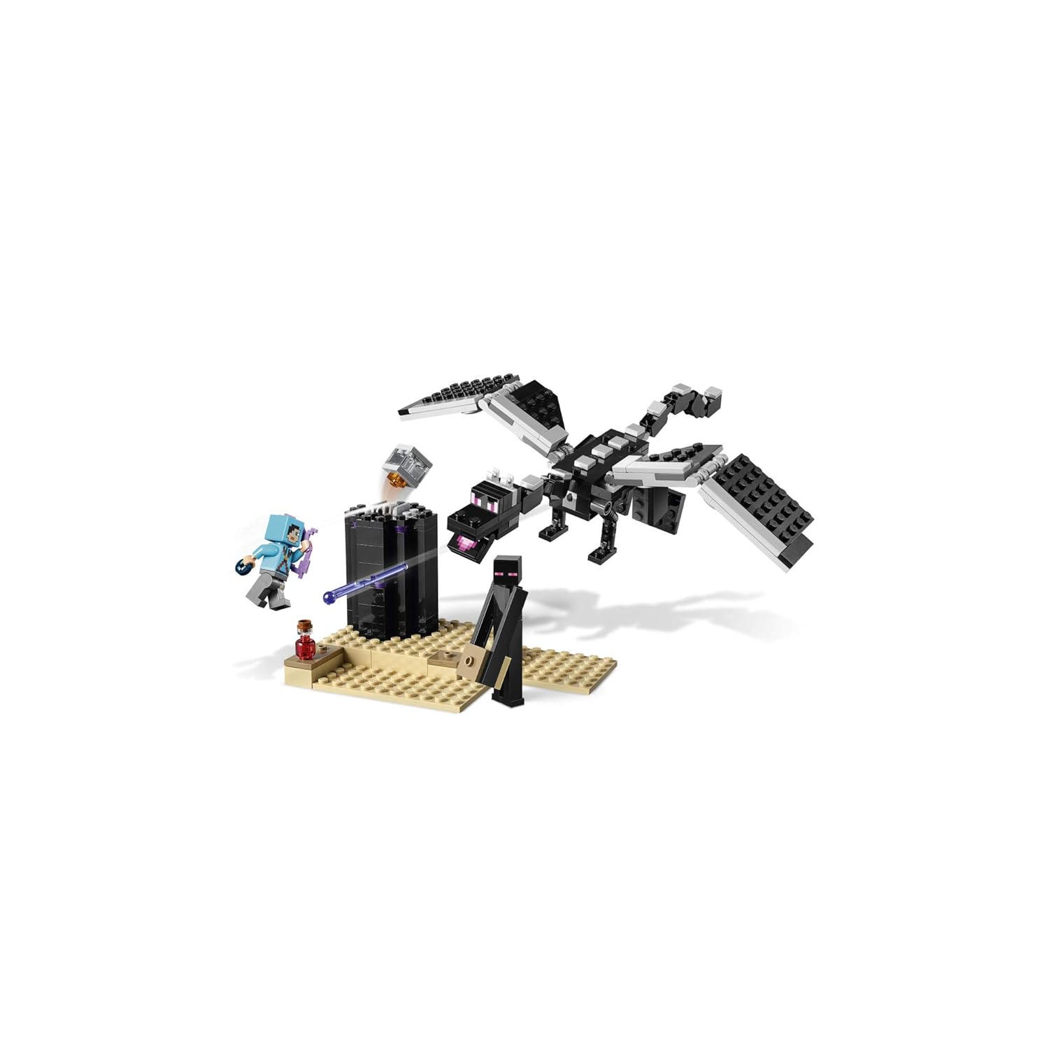 Lego Minecraft The End Battle Ender Dragon Building Kit Includes Dragon Slayer And Enderman Toy Figures For Dragon Figh Lego Minecraft The End Battle Ender Dragon Building Kit Includes Dragon Slayer And Enderman Toy Figures For Dragon Figh