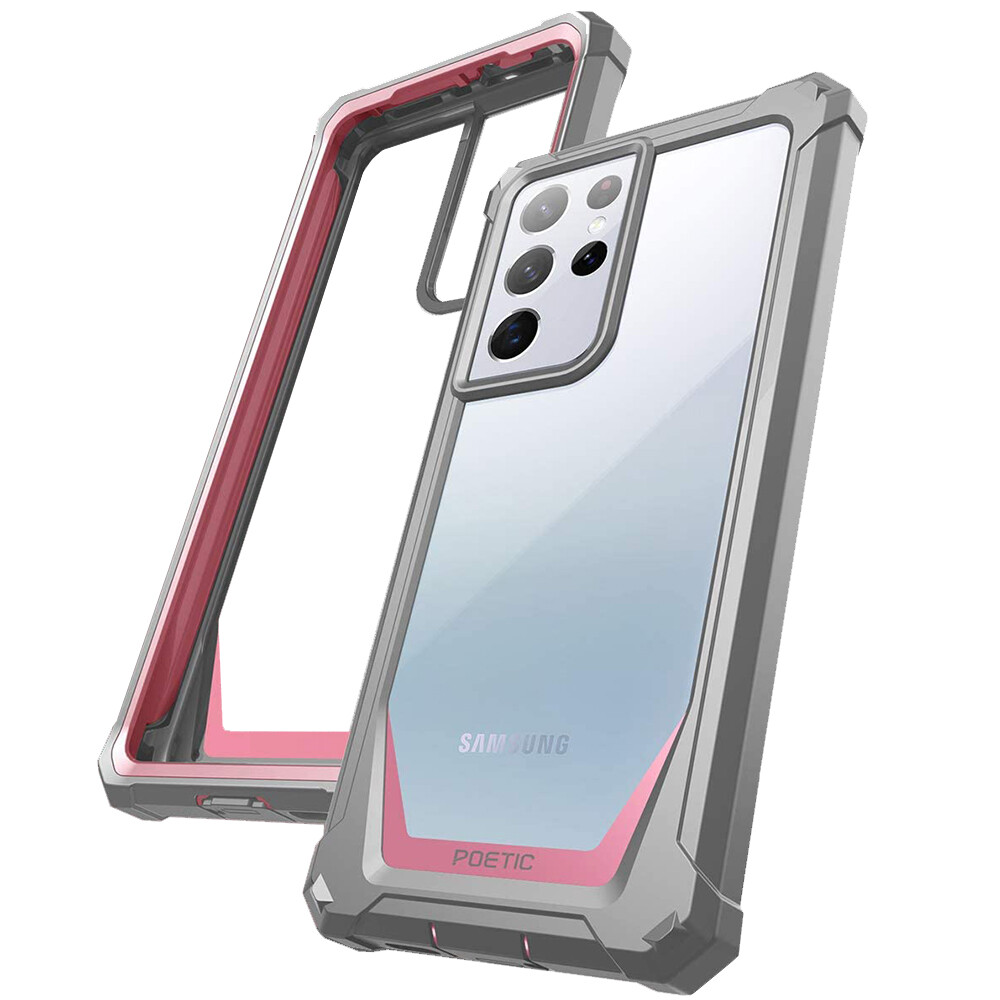 Poetic C6d For Samsung Galaxy S21 Ultra 5g Case With Screen Protector Shockproof Cover Pink Poetic C6d For Samsung Galaxy S21 Ultra 5g Case With Screen Protector Shockproof Cover Pink