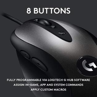 910 Logitech G Mx518 Gaming Mouse Hero Sensor 16 000 Dpi Arm Processor 8 Programmable Buttons European Packaging Black 910 Logitech G Mx518 Gaming Mouse Hero Sensor 16 000 Dpi Arm Processor 8 Programmable Buttons European Packaging Black