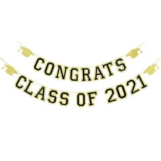 Leesky Gold Black Glitter Congrats Class Of 21 Banner 21 Graduation Party Decorations Congrats Grad Decorations Graduation Bann Leesky Gold Black Glitter Congrats Class Of 21 Banner 21 Graduation Party Decorations Congrats Grad Decorations Graduation Bann