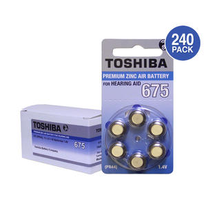 8 Toshiba Hearing Aid Batteries Size 675 240 Batteries 8 Toshiba Hearing Aid Batteries Size 675 240 Batteries
