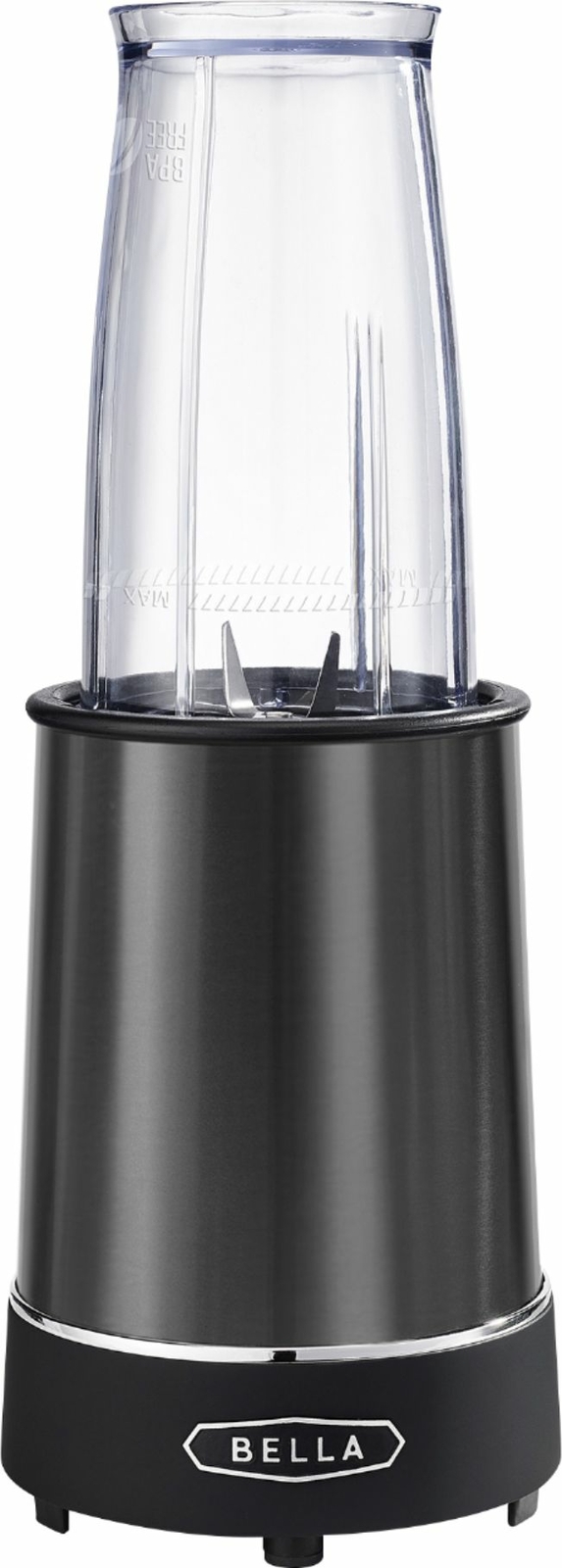 14821 Bella 14 Oz Rocket Blender Black Stainless Steel