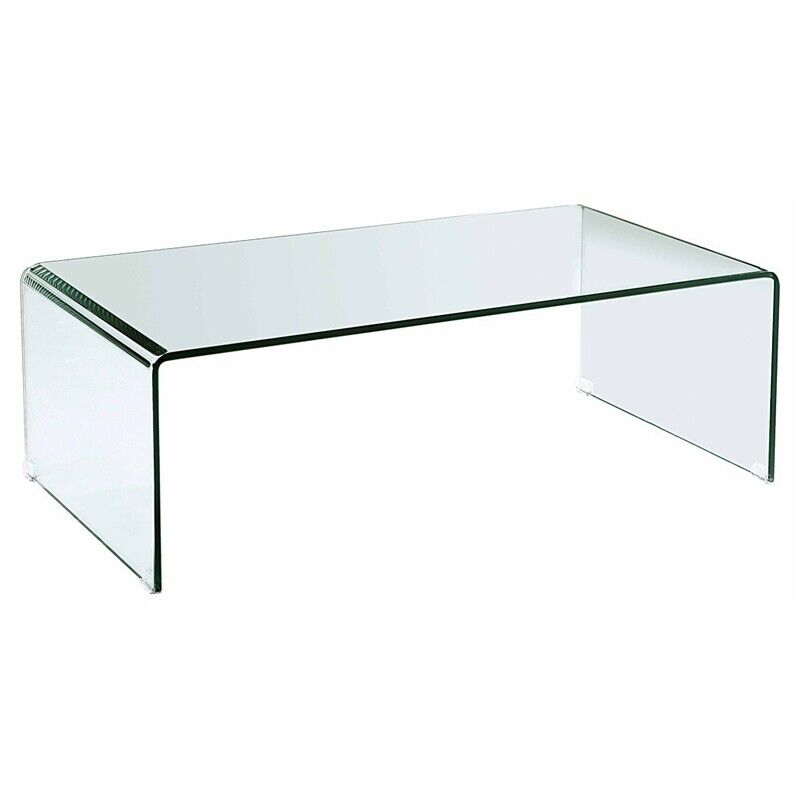9fa 043948000224217 Pemberly Row Glass Coffee Table With Rounded Corners In Clear 9fa 043948000224217 Pemberly Row Glass, White Coffee Table Rounded Corners