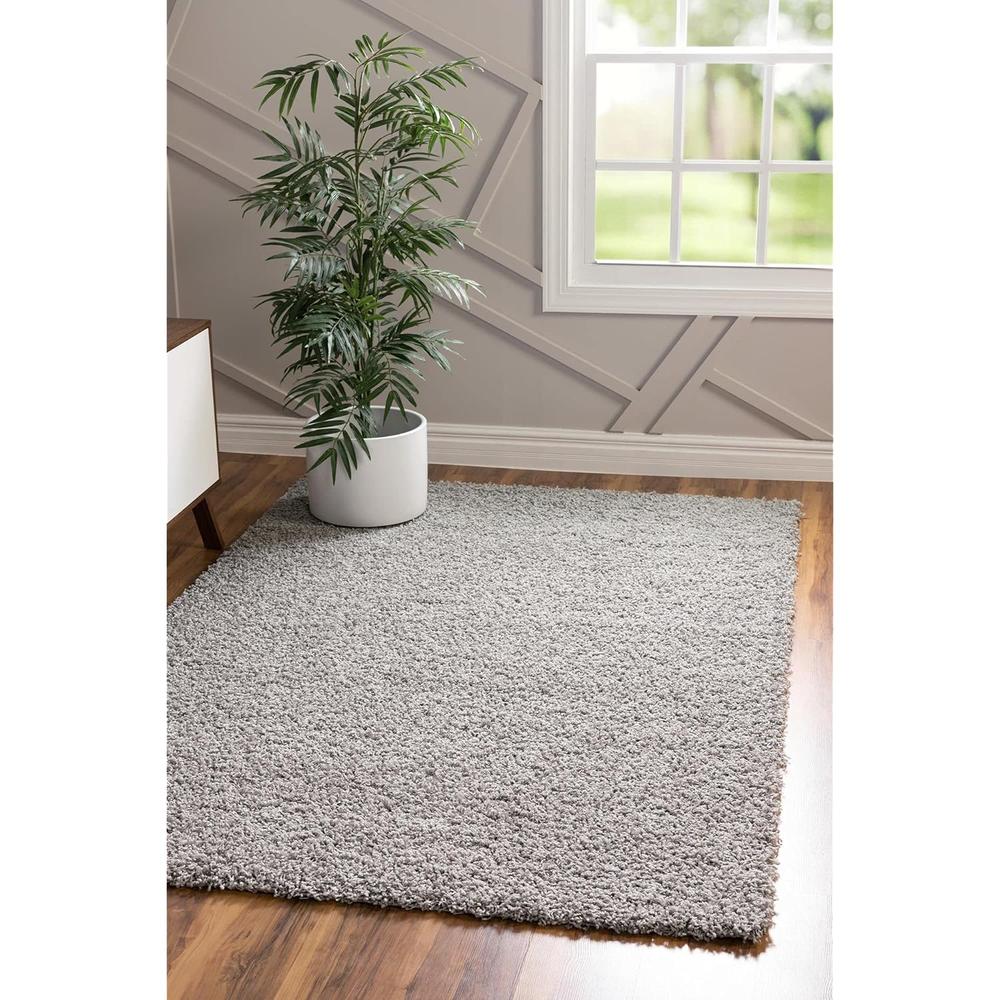 GCP Products Solo Solid Shag Collection Area Modern Plush Rug Lush & Soft, 5' 0 X 8' 0, Cloud Gray