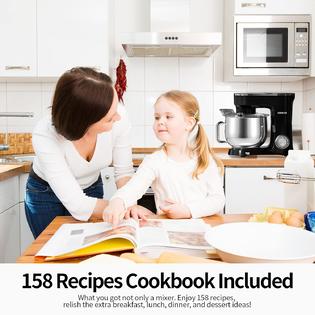 Sanlida SM-1551 Cooklee Stand Mixer, 9.5 Qt. 660W 10-Speed Electric