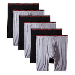 EBD Products 6 Men'S Big & Tall Usa Classic Design Boxer Briefs Underwear (6Xl) Black, Grey