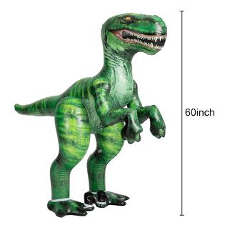 EBD Products 60” Giant Inflatable Raptor Raptor Dinosaur Toy (Green ...