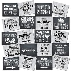 Generic Birthday Photo Booth Props - 20 Designs, 8X10, Double Sided, Funny Adult Birthday Photo Booth Props, 30Th 40Th 50Th?