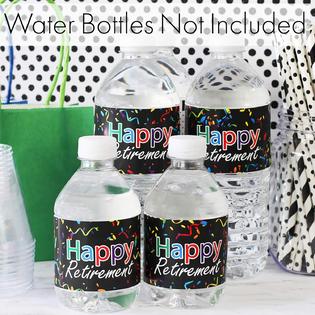 EBD Products Happy Retirement Party Water Bottle Labels - 24 ...