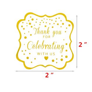 EBD Products Thank You For Celebrating With Us Stickers,Fancy ...