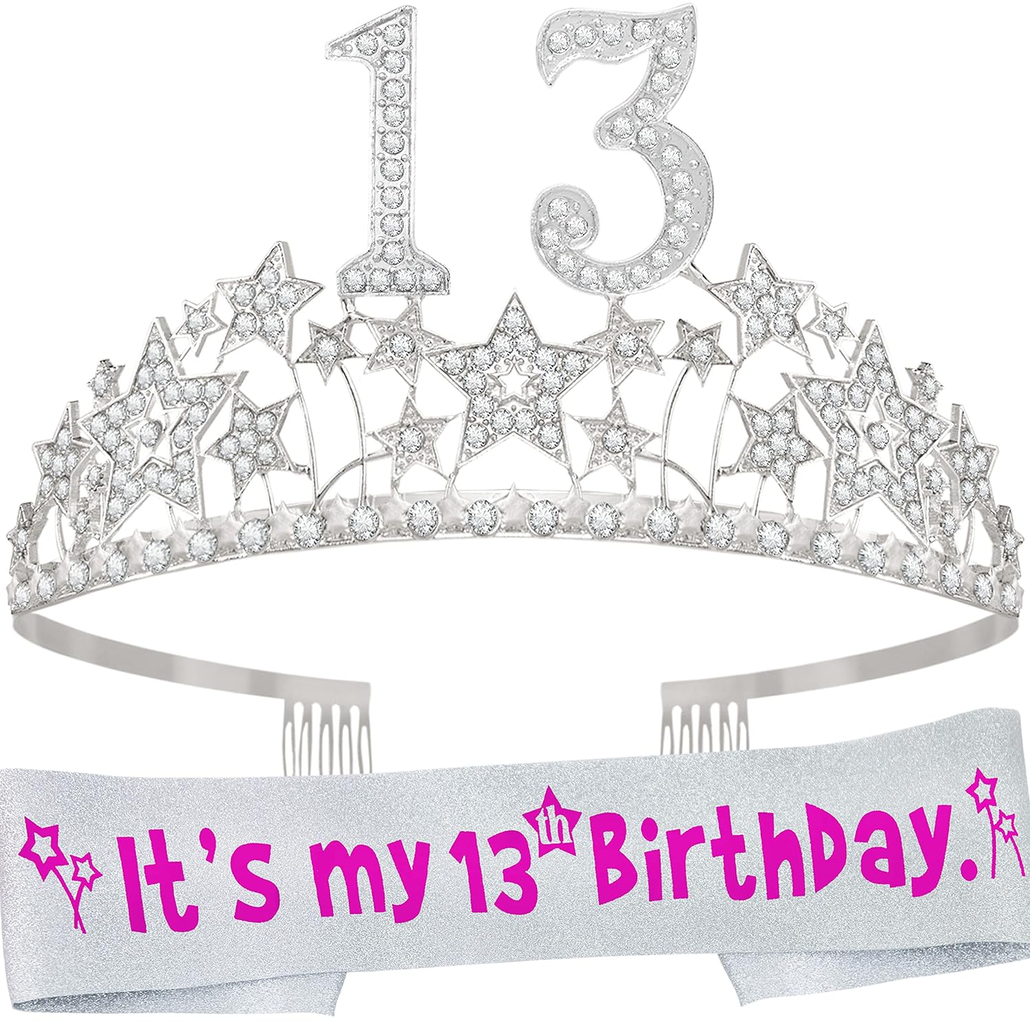 EBD Products 13Th Birthday Decorations For Girls, Happy 13 Birthday Decorations For Girls, 13 Tiara, 13 Birthday Tiara, 13Th Birthday?