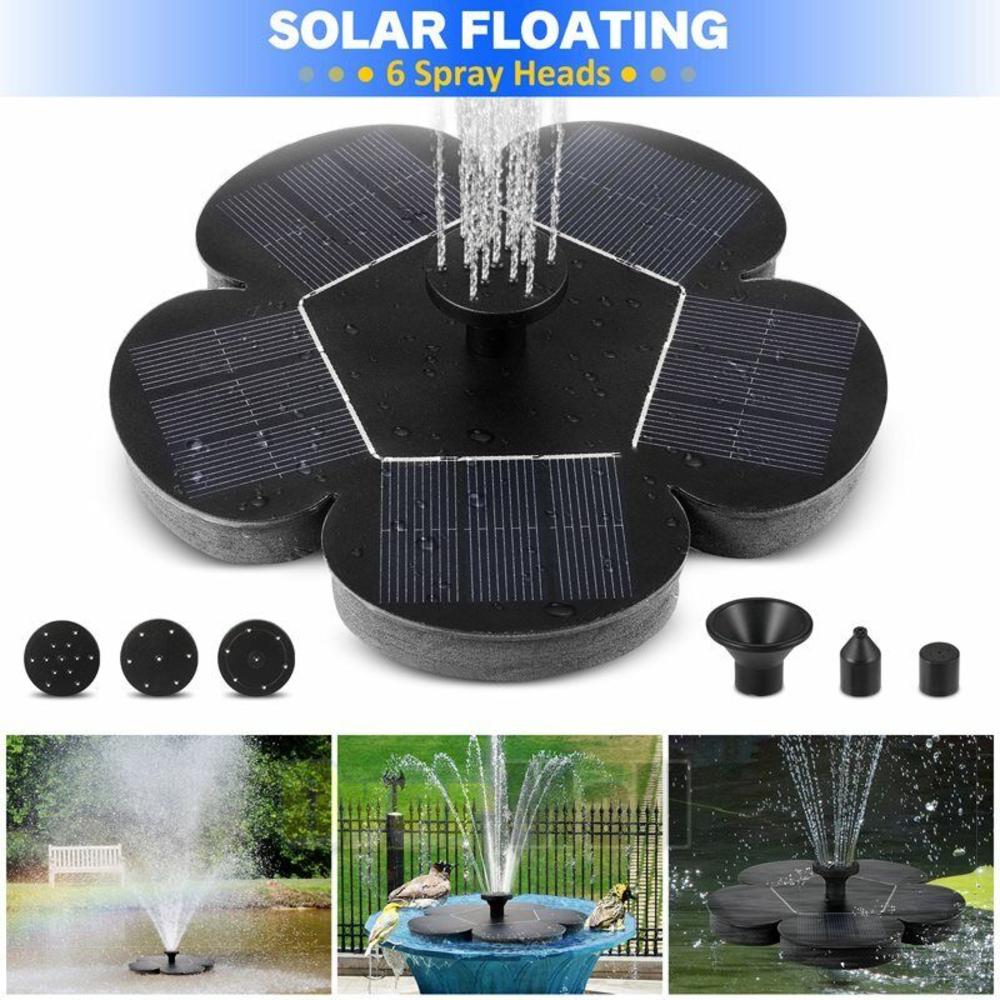 Generic Solar Power Fountain Submersible Water Pump With Filter Panel Pond Pool 200L/h