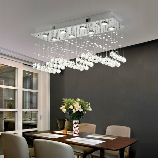 Chingford 8 Light Unique Crystal Chandelier Mercer 41 Chrome Contemporary Modern