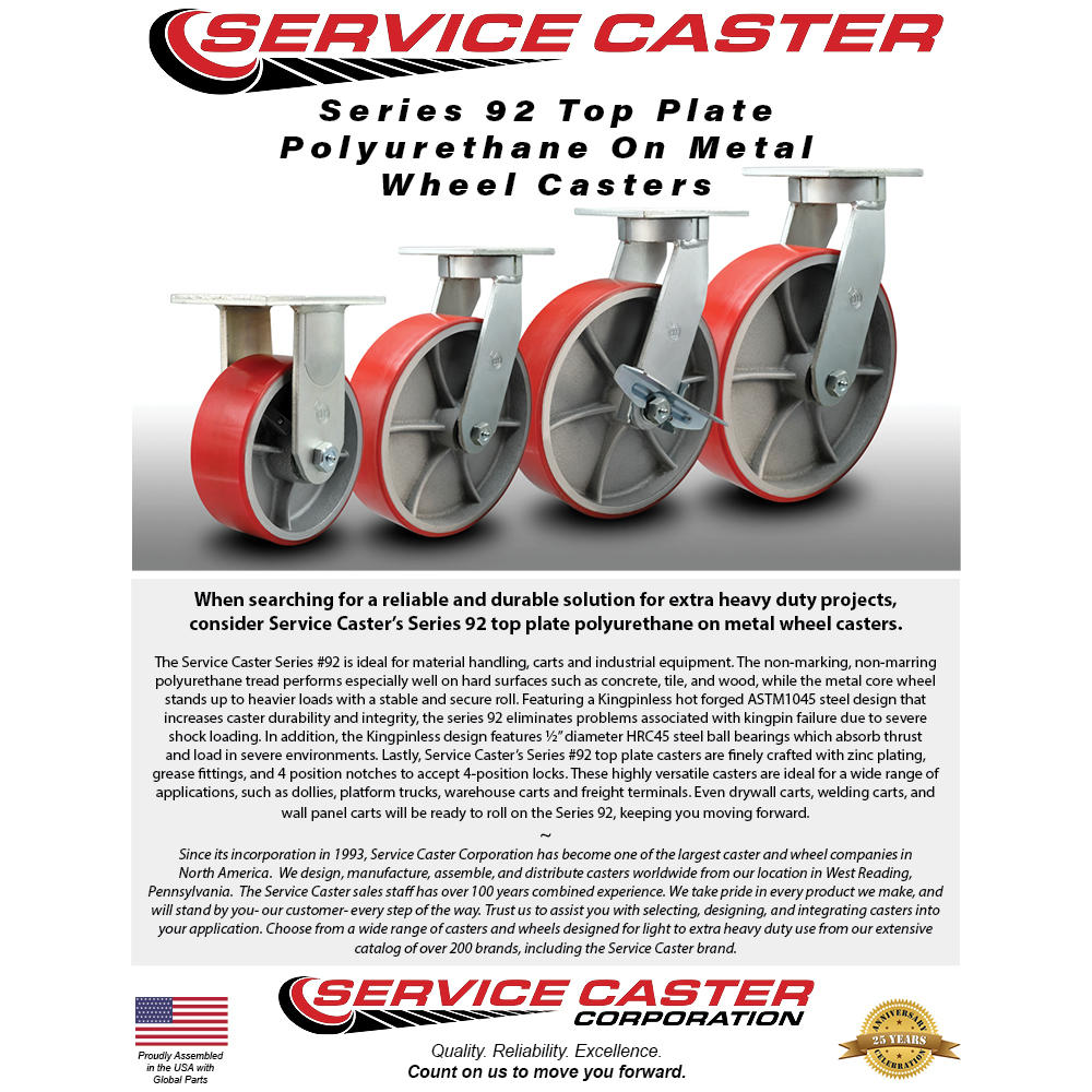 Casters Hs Code Service Caster 10 Inch Heavy Duty Red Poly on Cast Iron Caster Set with ...