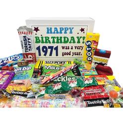 Woodstock Candy ~ 1971 49th Birthday Gift Box Nostalgic Retro Candy Mix from Childhood for 49 Year Old Man or Woman Born 1971 Jr