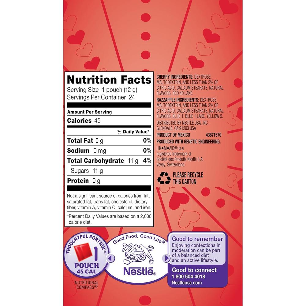 Fun Dip LIK-M-AID Fun Dip Valentine Candy and Card Kit, 10.32 ...