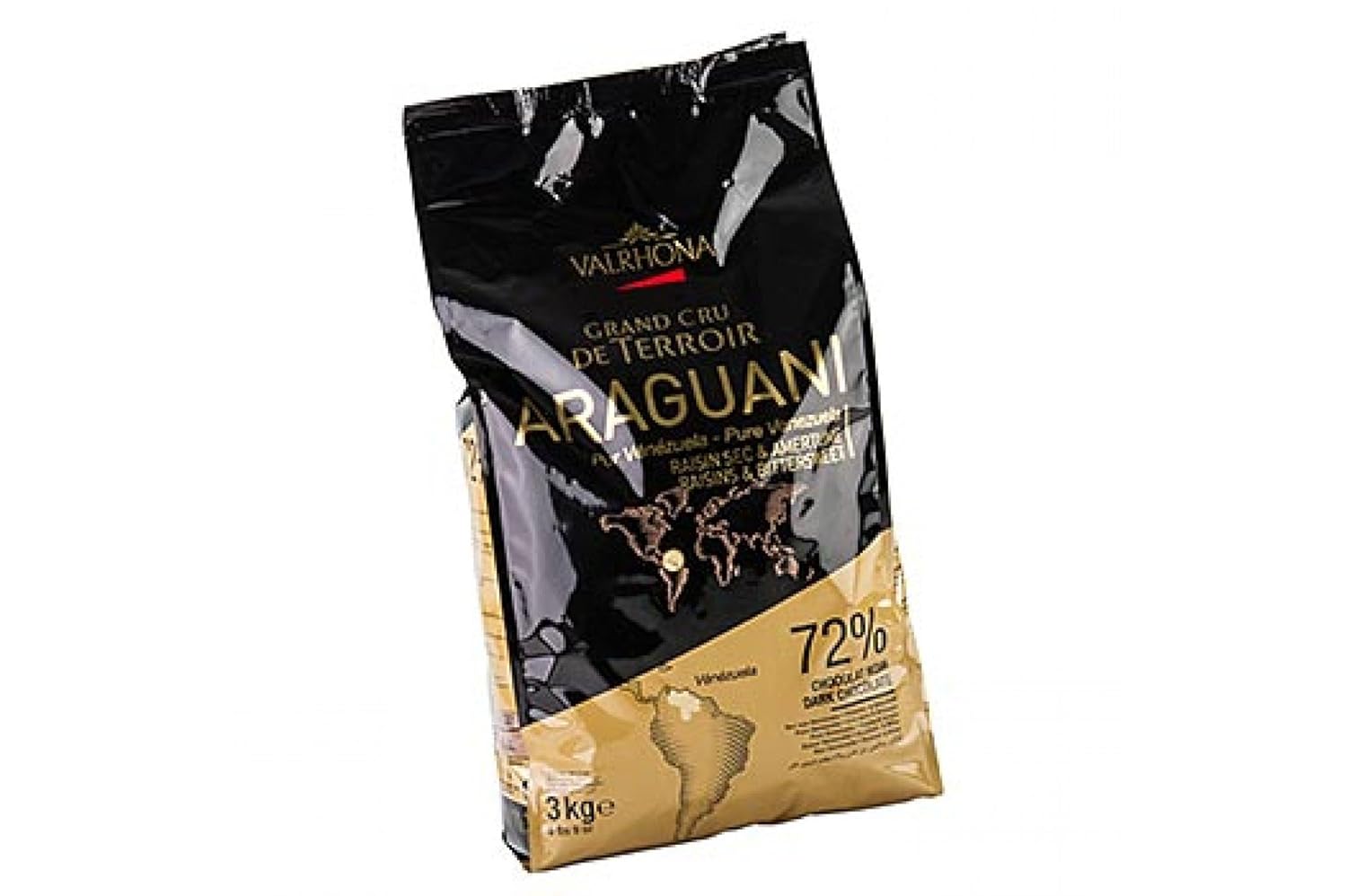 Valrhona Dark Chocolate Pistoles - 72%, Araguani - 1 bag - 6.6 lb