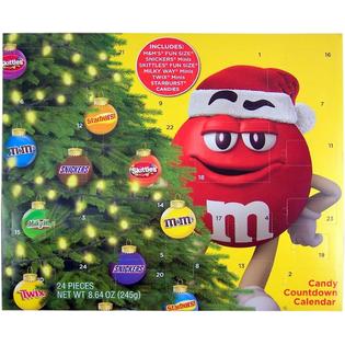 2019 Mars Christmas Advent Calendar with Assorted Candy M&Ms, Snickers