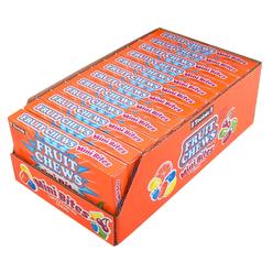 fruit candy Fruit Chews Mini Bites Candy Coated Chews Movie Theater Box, 3.5 oz (Case of 12)