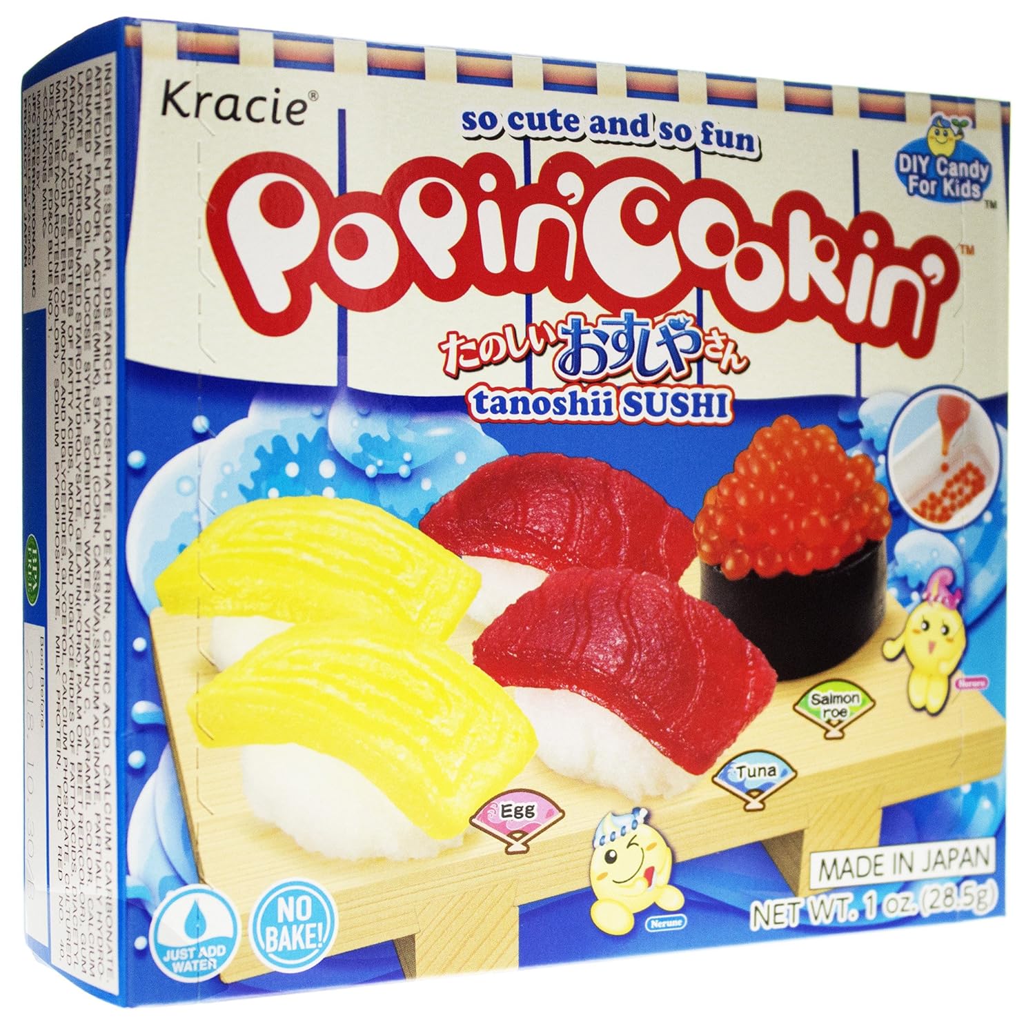 Kracie Popin Cookin Diy Candy for Kids, Sushi Kit, 1 Ounce