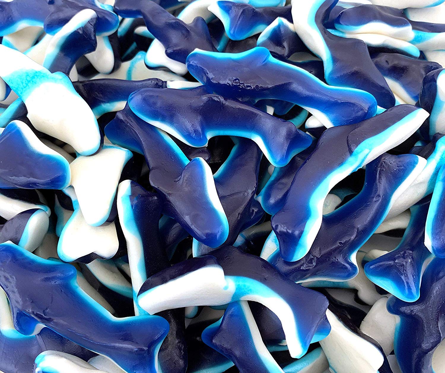 Sunny Island Bulk - Blue Baby Sharks Gummy Candy, Made with Real Fruit Juice, 2 Pounds Bag