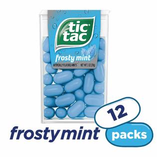 Tic Tac Fresh Breath Mints Frosty Mint Bulk Hard Candy Mints 1 Oz Singles 12 Count Tic Tac Fresh Breath Mints Frosty Mint Bulk Hard Candy Mints 1 Oz Singles 12 Count