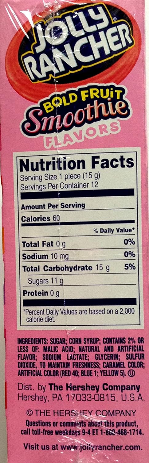 Jolly Rancher Candy Canes in Bold Fruit Smoothie Flavors, 6.3 ...