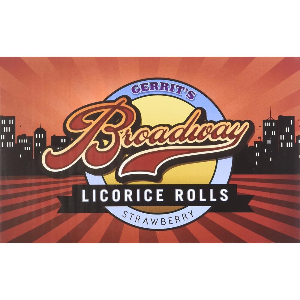 Gerrits Broadway Licorice Rolls Strawberry 24 Count