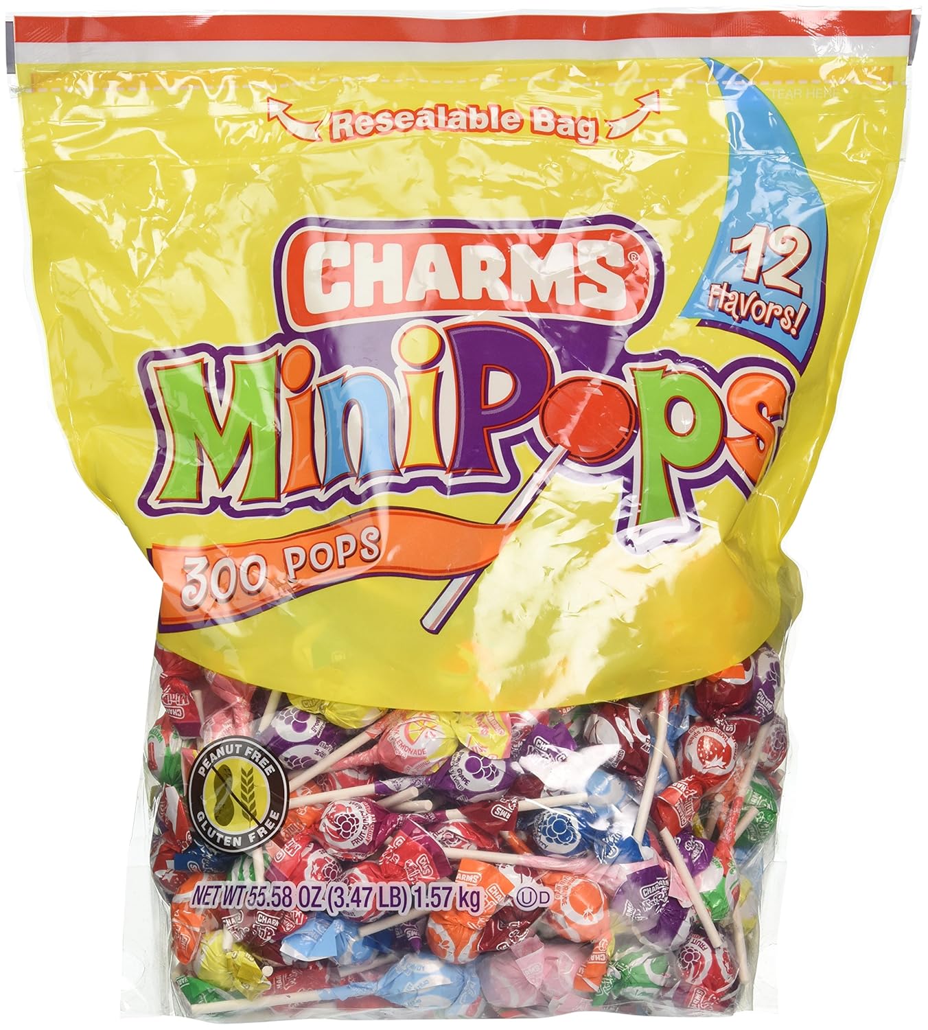 Charms Minipops 12 Assorted Flavors 300 Mini Pops In A Resealable Bag Charms Minipops 12 Assorted Flavors 300 Mini Pops In A Resealable Bag