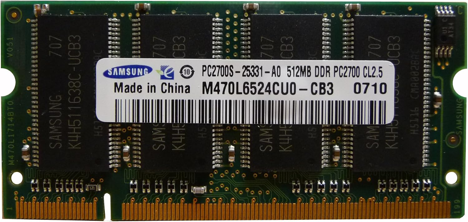 OFFTEK 512MB Memoria RAM di ricambio per Dell Latitude D505 (PC2700 OFFTEK 512MB Memoria RAM di ricambio per Dell Latitude D505 (PC2700