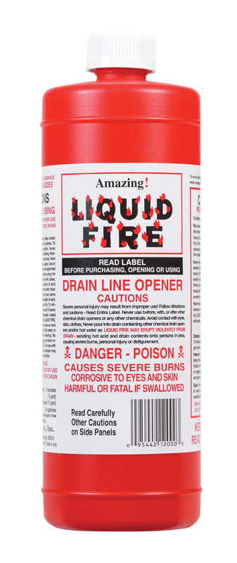 Amazing Liquid Fire Liquid Drain Opener 32 oz