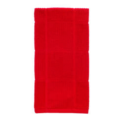T-Fal Red Cotton Checked Parquet Kitchen Towel 1 pk
