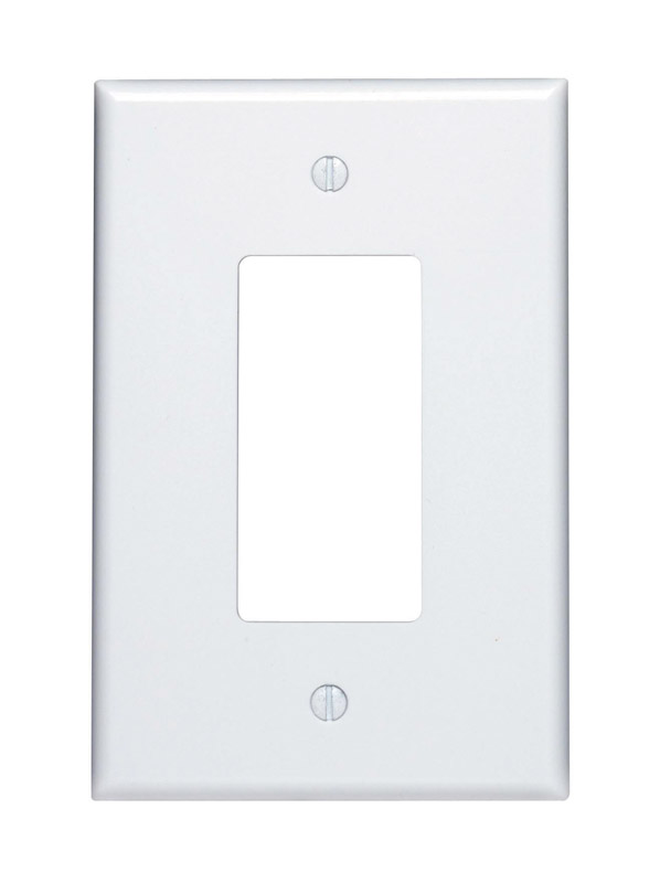 Leviton Decora White 1 gang Thermoset Plastic Decorator Wall Plate 1 pk