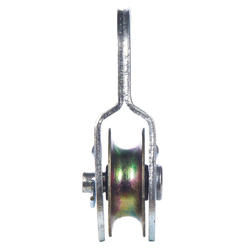 CAMPBELL CHAIN Campbell 1-1/2 in. D Zinc Plated Steel Fixed Eye Single Sheave Rigid Eye Pulley