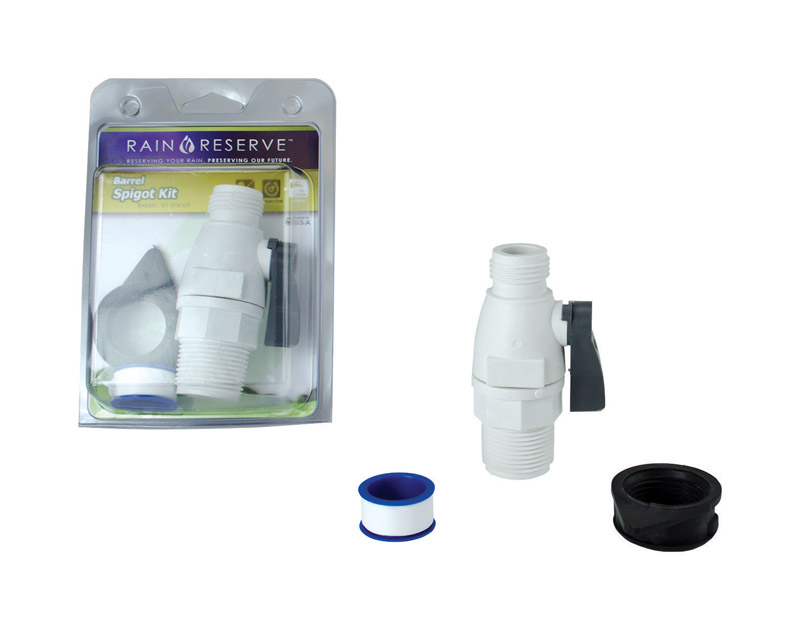 Rain Reserve White Spigot Kit Plastic