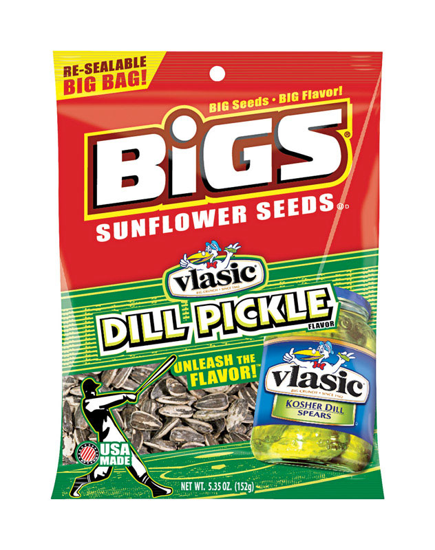 BIGS Dill Pickle Sunflower Seeds 5.35 oz Pegged