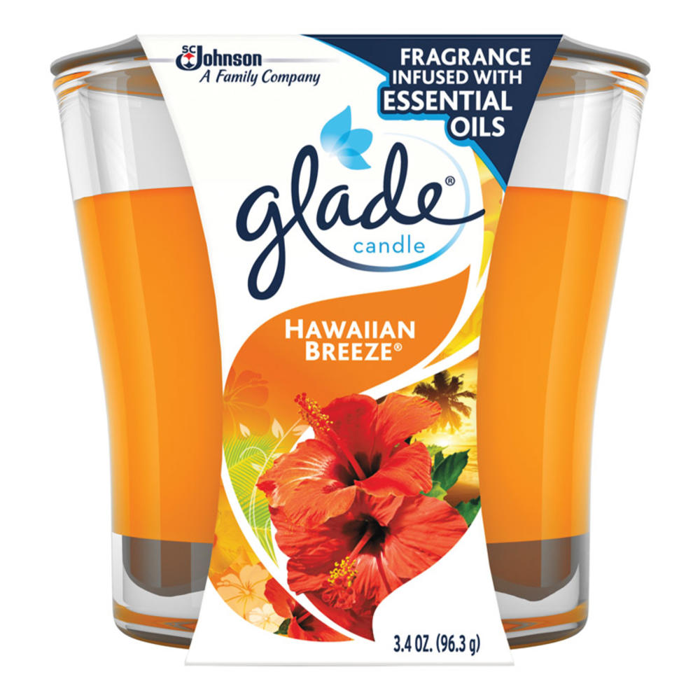 Glade Orange Hawaiian Breeze Scent Jar Air Freshener Candle 3.4 oz