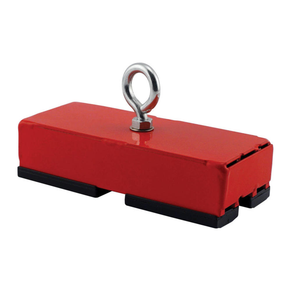 Magnet Source 5 in. L X 2 in. W Red Retrieving Magnet 150 lb. pull 1 pc