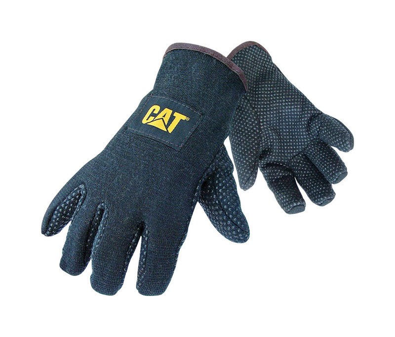 Cat Footwear CAT Men's Indoor/Outdoor Dotted Jersey Work Gloves Black L 1 pair