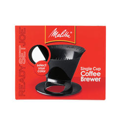 Melitta 64007 Melitta Pour-Over Black 1 Cup Filter Cone Coffee Brewer 64007