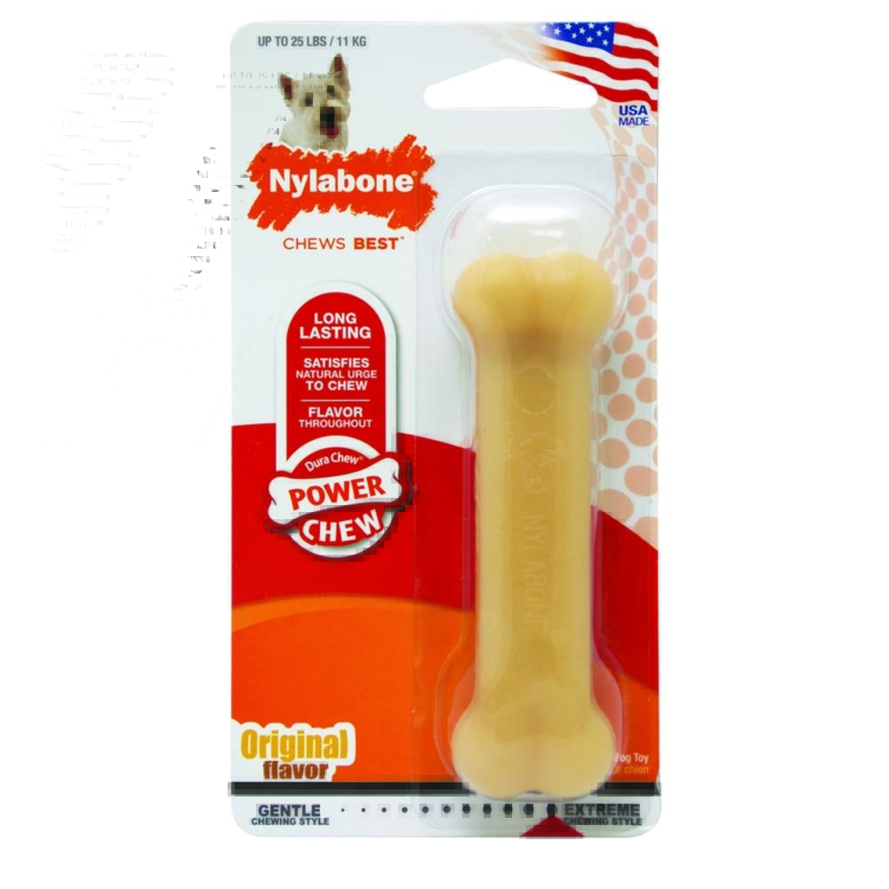 Nylabone Dura Chew Brown Nylon Bone Chew Dog Toy Regular 1 pk